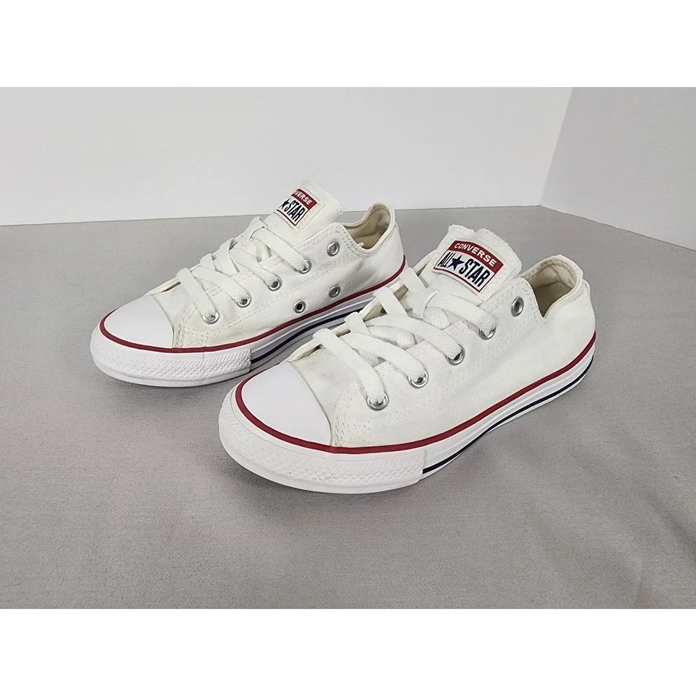 Converse Chuck Taylor All Star Low Top White Canvas Youth Sneakers 3J256 Size 2